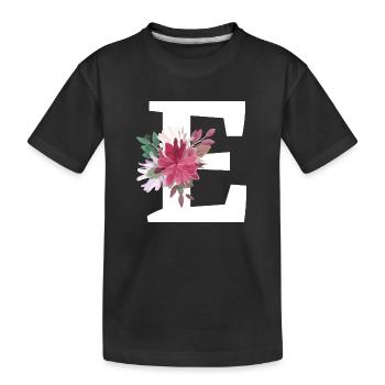 Blumenbrief - Kinder Premium Bio T-Shirt - Schwarz - Vorne