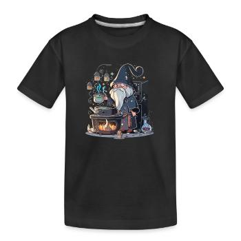 Der Meisterkoch-Zauberer - Kinder Premium Bio T-Shirt - Schwarz - Vorne