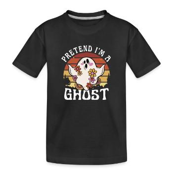 Costume d’Halloween fantôme groovy mignon, faire semblant que je suis - T-shirt bio Premium Enfant - noir - Devant