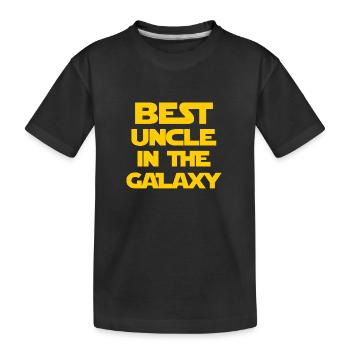 Best uncle in the galaxy - T-shirt bio Premium Enfant - noir - Devant