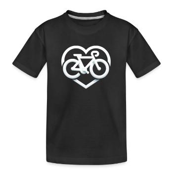 Faire du vélo avec amour - T-shirt bio Premium Enfant - noir - Devant