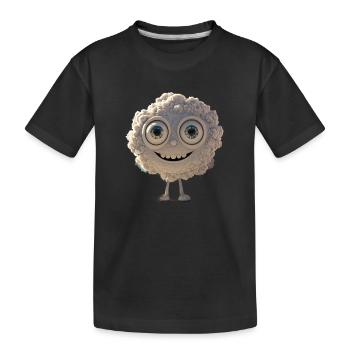 Flauschig glücklicher Wolken-Avatar - Kinder Premium Bio T-Shirt - Schwarz - Vorne
