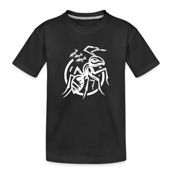 animal, bête, faune, espèce animale, art, forêt, flore - T-shirt bio Premium Enfant - noir - Devant