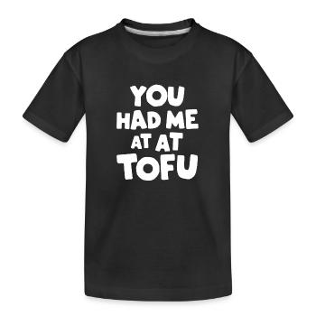 Tofu Lustiges - Kinder Premium Bio T-Shirt - Schwarz - Vorne