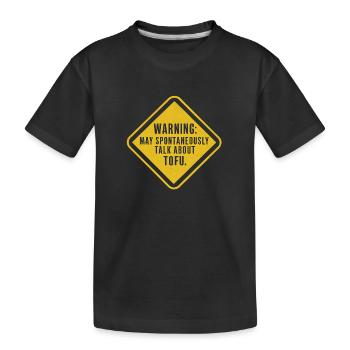 Tofu Lustiges - Kinder Premium Bio T-Shirt - Schwarz - Vorne