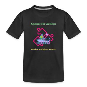 Pêcheurs pour l’autisme : un avenir meilleur - T-shirt bio Premium Enfant - noir - Devant