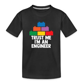 Brick Builder Brick Building Master Builder - Kids' Premium Organic T-Shirt - black - Front