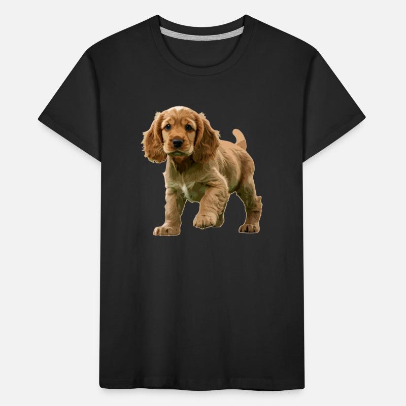 Chiot Cocker Spaniel T-shirt bio Premium Enfant