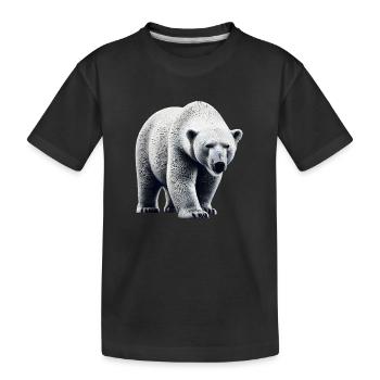 Eisbär - Kinder Premium Bio T-Shirt - Schwarz - Vorne