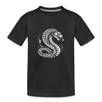 Serpent dragon tribal tatoo - T-shirt bio Premium Enfant - noir - Devant