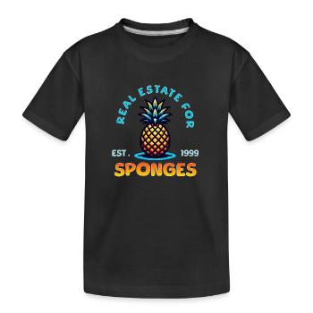 Real Estate for Sponges / Home Sweet Pineapple - Kids' Premium Organic T-Shirt - black - Front