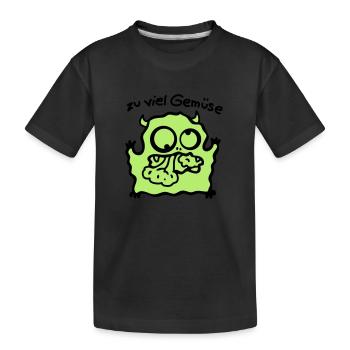 trop de légumes - T-shirt bio Premium Enfant - noir - Devant