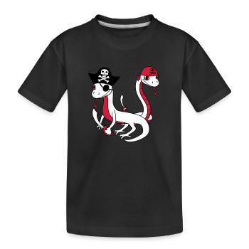 crew friends team party sailor snake pirate - Kids' Premium Organic T-Shirt - black - Front