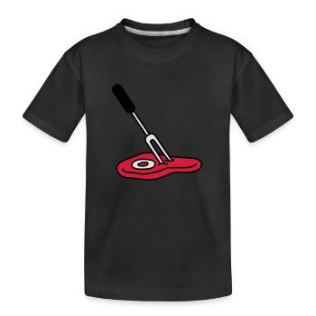 Barbecue Fork And Steak - Kinder Premium Bio T-Shirt - Schwarz - Vorne