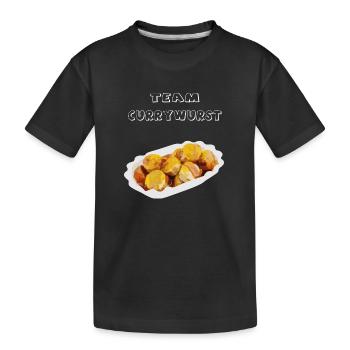 Team Currywurst - Kinder Premium Bio T-Shirt - Schwarz - Vorne