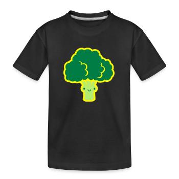 Petit brocoli - T-shirt bio Premium Enfant - noir - Devant
