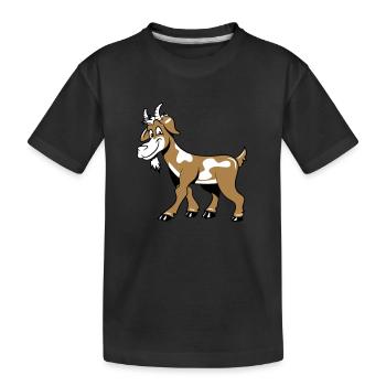 Chèvre gentiment gentille - T-shirt bio Premium Enfant - noir - Devant