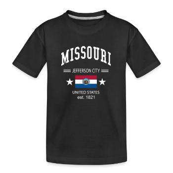Missouri - Kinder Premium Bio T-Shirt - Schwarz - Vorne