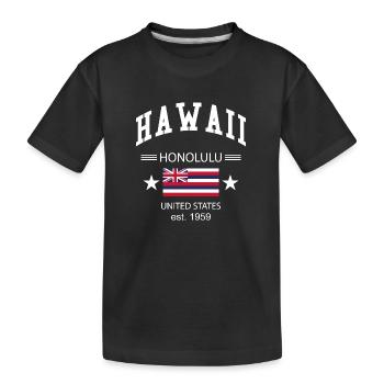 Hawaii - Kinder Premium Bio T-Shirt - Schwarz - Vorne