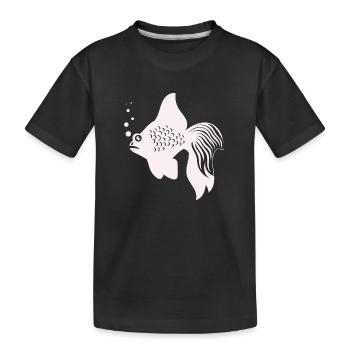 Fisch Aquarium Meerestier Klima Umweltschutz - Kinder Premium Bio T-Shirt - Schwarz - Vorne
