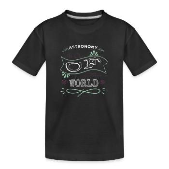 believe weightless night sky spaceship birthday - Kinder Premium Bio T-Shirt - Schwarz - Vorne