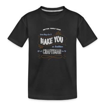 bûcheron dictons sabrina charpentier tshirts - T-shirt bio Premium Enfant - noir - Devant