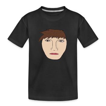 James ("PEOPLE"- Kollektion) - Kinder Premium Bio T-Shirt - Schwarz - Vorne