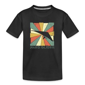Hanggleiter Drachenflieger Deltasegler - Kinder Premium Bio T-Shirt - Schwarz - Vorne