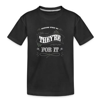 programming cool computer present bio hack - Kids' Premium Organic T-Shirt - black - Front