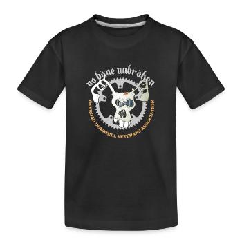 No Bone Unbroken Offroad Dowhill MTB - Kinder Premium Bio T-Shirt - Schwarz - Vorne
