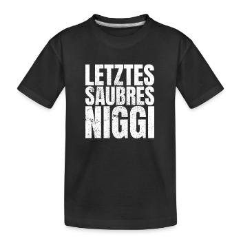 DDR Ostalgie Niggi Ossi Geschenk - Kinder Premium Bio T-Shirt - Schwarz - Vorne