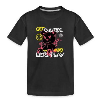Bearstreet - Kids' Premium Organic T-Shirt - black - Front
