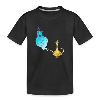 Gini Magic Lamp Génie - T-shirt bio Premium Enfant - noir - Devant