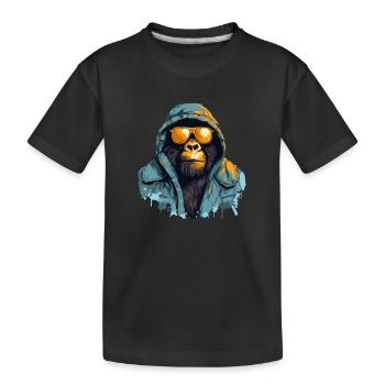 Street style mountain gorilla | Gorilla lovers - Kids' Premium Organic T-Shirt - black - Front