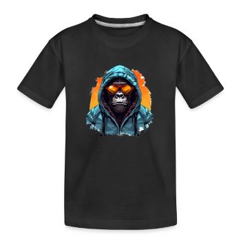 Street style mountain gorilla | Gorilla lovers - Kids' Premium Organic T-Shirt - black - Front