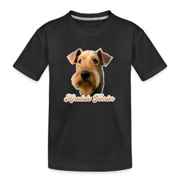 Airedale Terrier - T-shirt bio Premium Enfant - noir - Devant