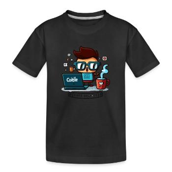 Befeuern Sie Ihr Programmieren mit Koffein! - Kinder Premium Bio T-Shirt - Schwarz - Vorne