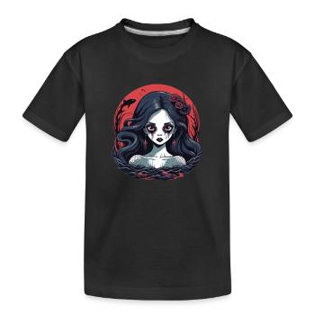 Dunkle Meerjungfrau - Kinder Premium Bio T-Shirt - Schwarz - Vorne