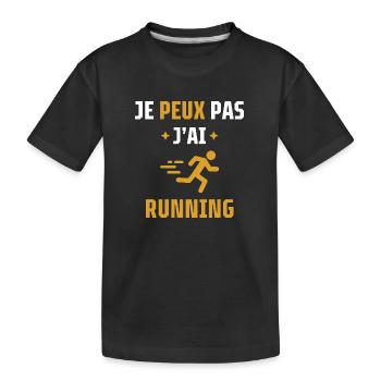 je peux pas j'ai running - T-shirt bio Premium Enfant - noir - Devant