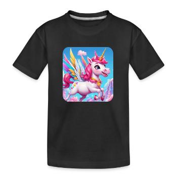 Unicorn - Kids' Premium Organic T-Shirt - black - Front