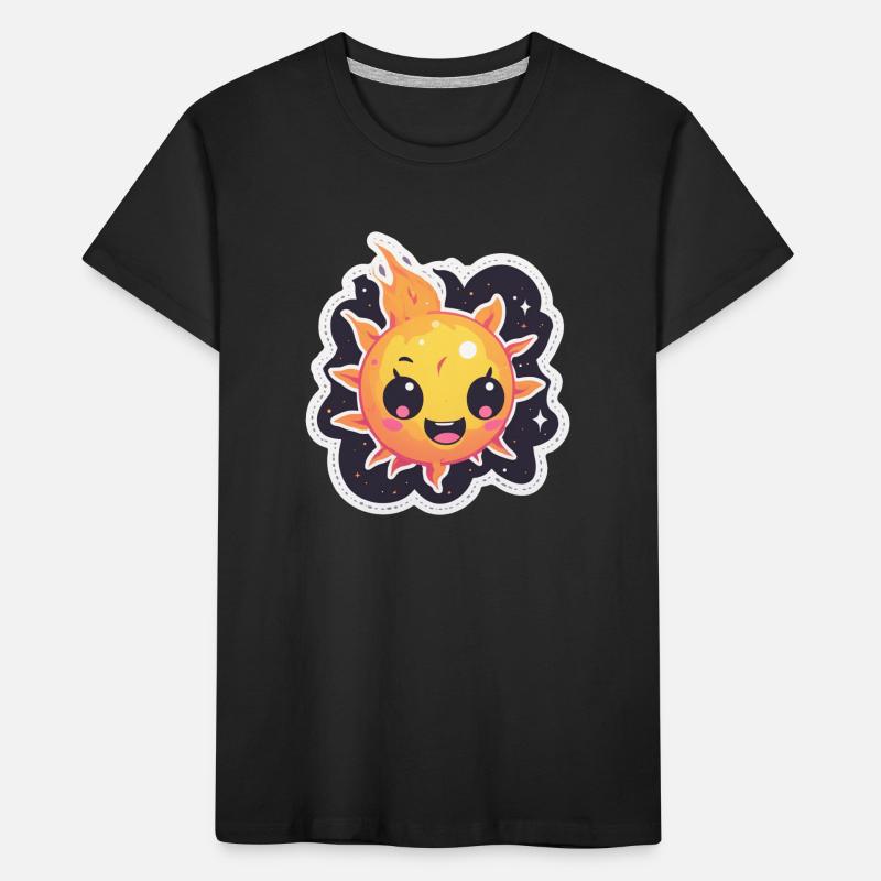 Boule de feu heureuse et dure dans l’espace T-shirt bio Premium Enfant