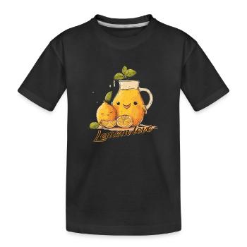 Lemom love - Kinder Premium Bio T-Shirt - Schwarz - Vorne