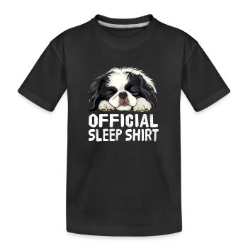 Offizielles japanisches Schlafshirt mit japanische - Kinder Premium Bio T-Shirt - Schwarz - Vorne