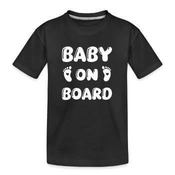 Baby On Board Baby Feet - Kids' Premium Organic T-Shirt - black - Front