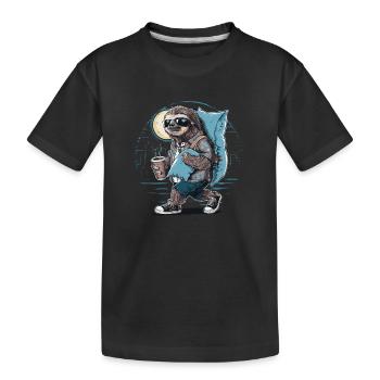 Somnambule paresseux - T-shirt bio Premium Enfant - noir - Devant