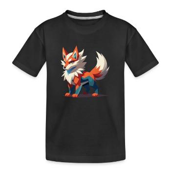 Fierce Fantasy Wolf - Kids' Premium Organic T-Shirt - black - Front