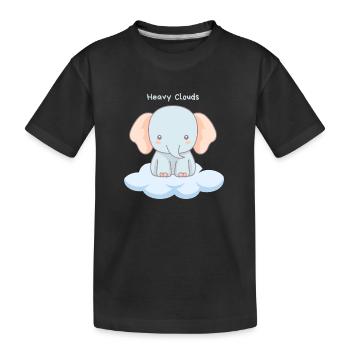 Heavy Clouds - Kinder Premium Bio T-Shirt - Schwarz - Vorne