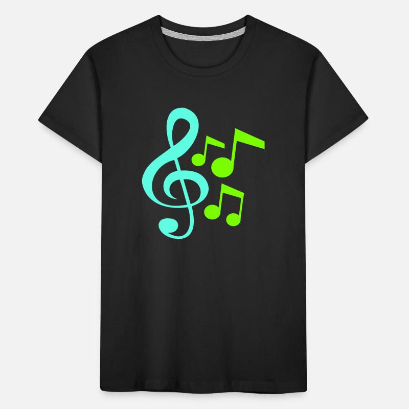 Music clef note melody musical note audio Kids' Premium Organic T-Shirt