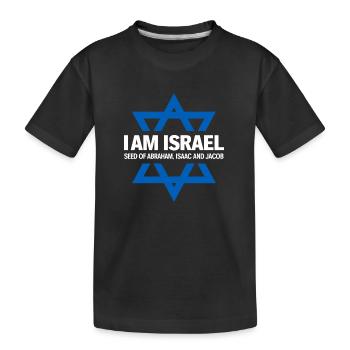 Hebräisches Erbe: Israel, Nachkommen Abrahams - Kinder Premium Bio T-Shirt - Schwarz - Vorne