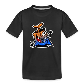 freak mit einem auge - Kinder Premium Bio T-Shirt - Schwarz - Vorne